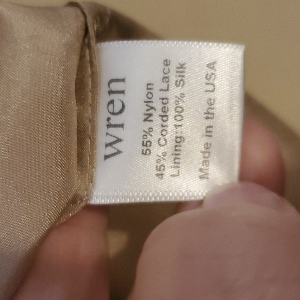 Wren Floral Lace Over Silk Top Size S - Picture 5 of 6